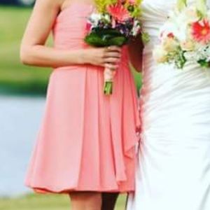 Davida bridal chiffon knee length dress size 4